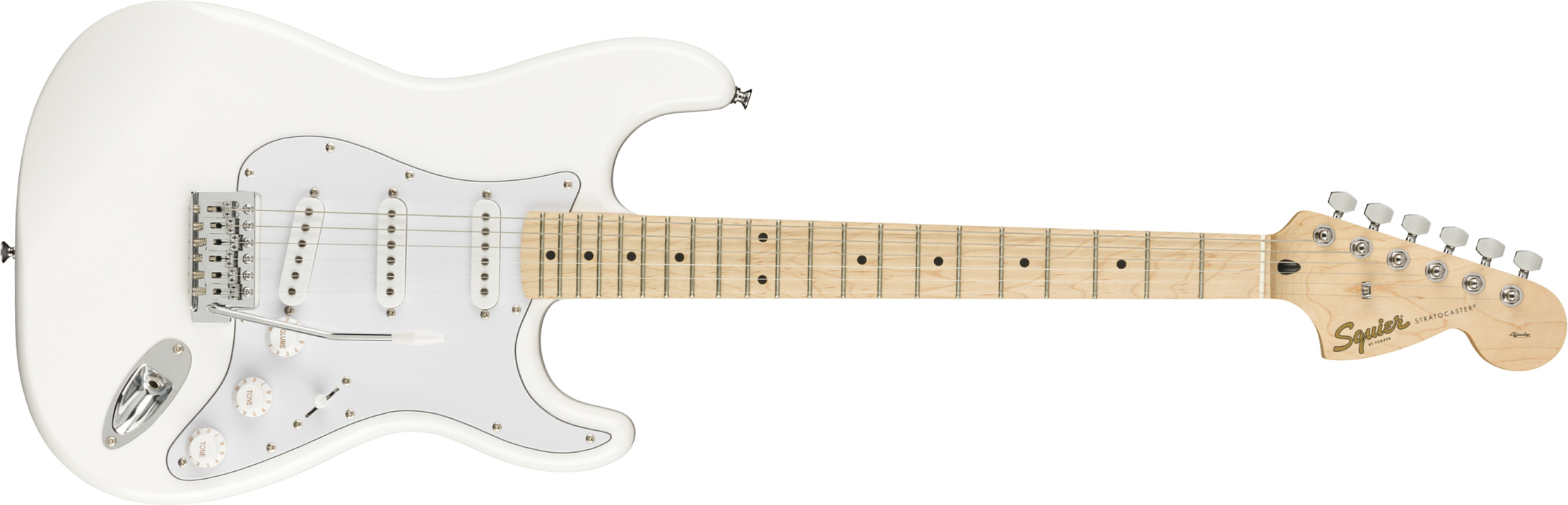 Squier Strat Affinity Fsr Ltd 2020 3s Trem Mn - Olympic White - Guitare Électrique Forme Str - Main picture