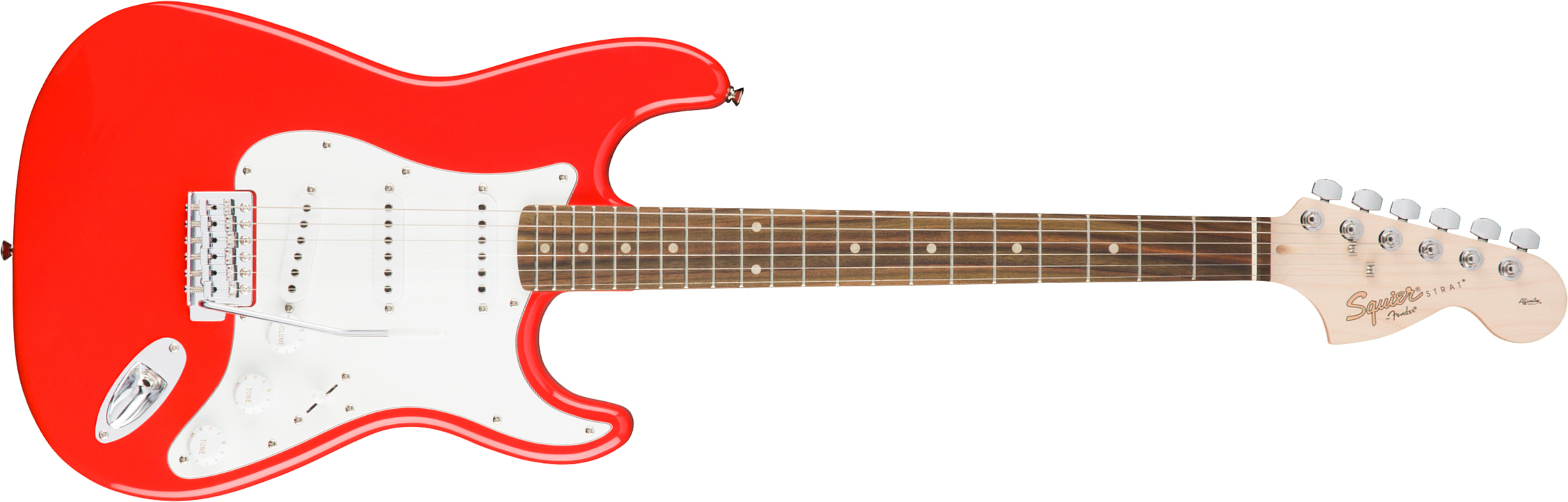 Squier Strat Affinity Sss Trem Lau - Race Red - Guitare Électrique Forme Str - Main picture