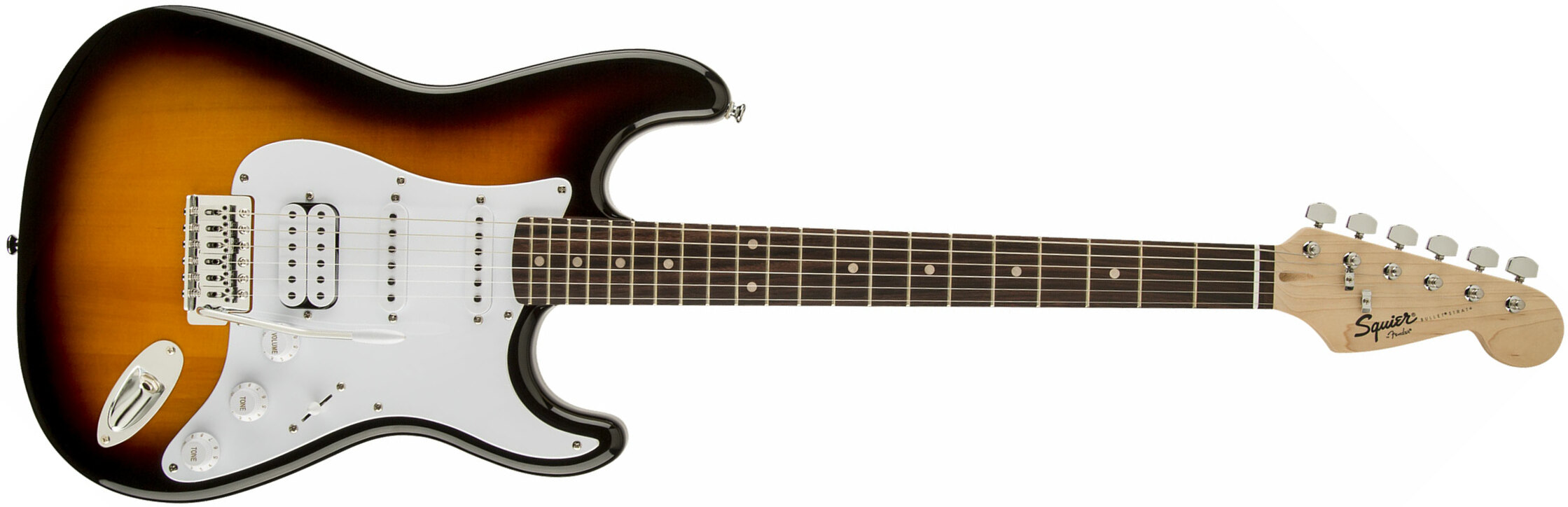 Squier Strat Bullet Hss Lau 2019 - Brown Sunburst - Guitare Électrique Forme Str - Main picture