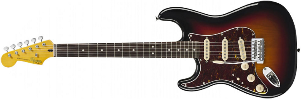 Squier Strat Classic Vibe '60s Lh Gaucher Sss Lau - 3-color Sunburst - Guitare Électrique Gaucher - Main picture