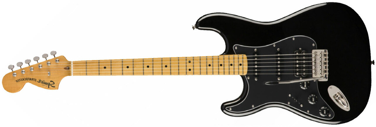 Squier Strat Classic Vibe 70s 2019 Lh Gaucher Hss Mn - Black - Guitare Électrique Gaucher - Main picture