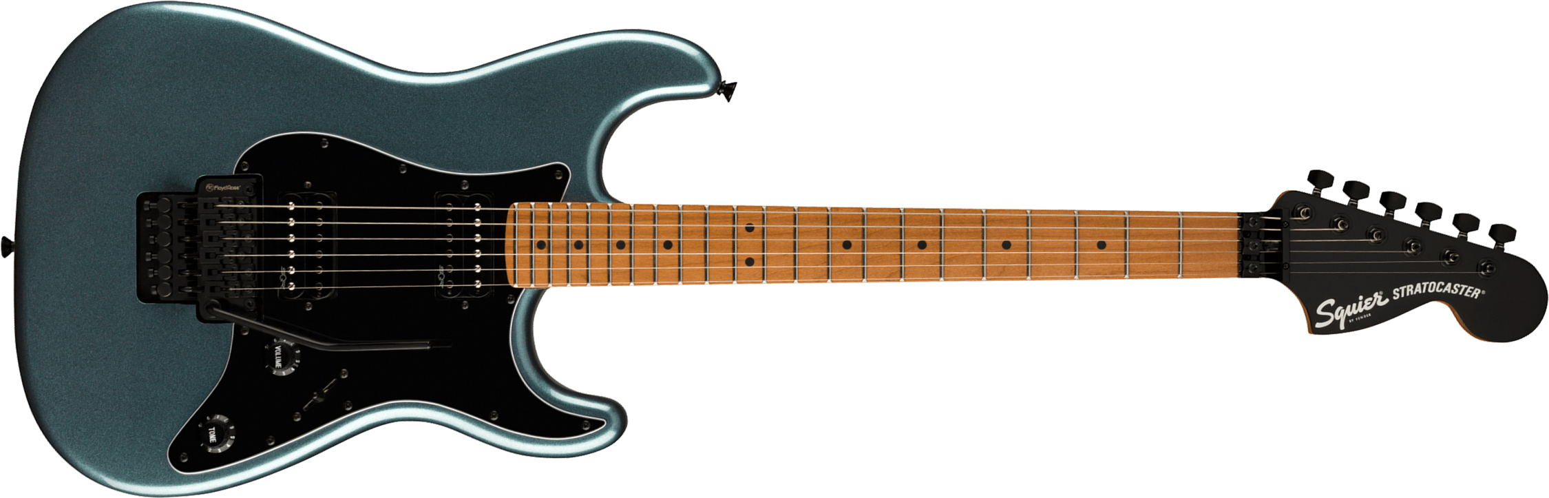 Squier Strat Contemporary Hh Fr Mn - Gunmetal Metallic - Guitare Électrique Forme Str - Main picture