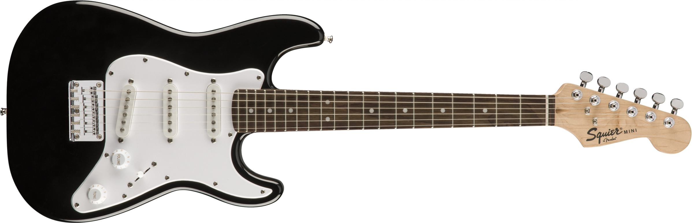 Squier Strat Mini V2 Sss Ht Rw - Black - Guitare Électrique Enfant - Main picture