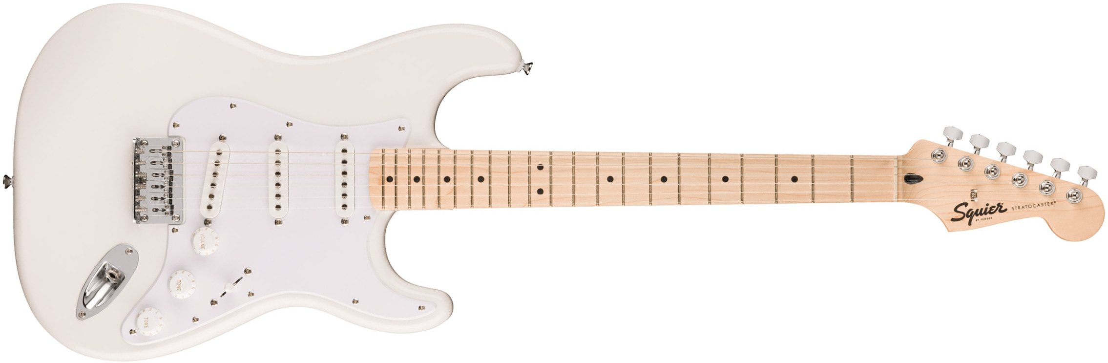 Squier Strat Sonic Hardtail 3s Ht Mn - Arctic White - Guitare Électrique Forme Str - Main picture