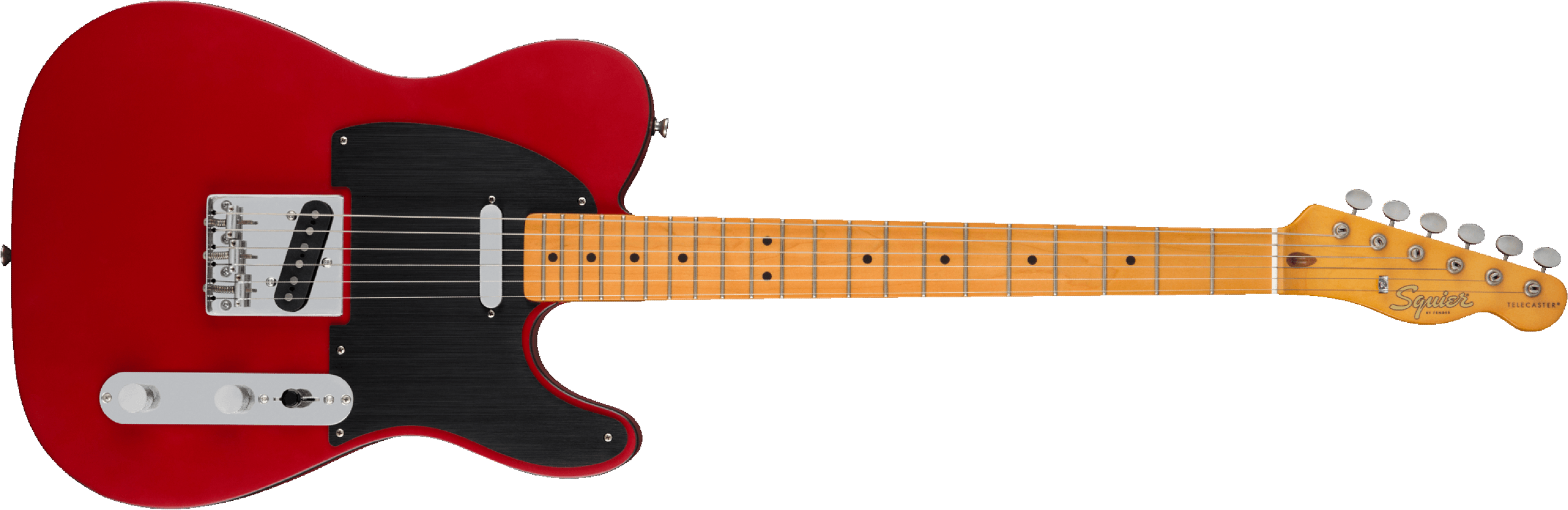 Squier Tele 40th Anniversary Vintage Edition Mn - Satin Dakota Red - Guitare Électrique Forme Tel - Main picture