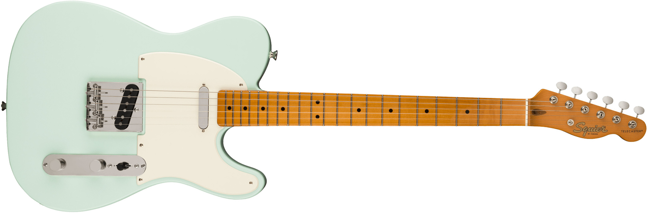 Squier Tele '50s Parchment Pickguard Classic Vibe Fsr 2s Ht Mn - Sonic Blue - Guitare Électrique Forme Tel - Main picture