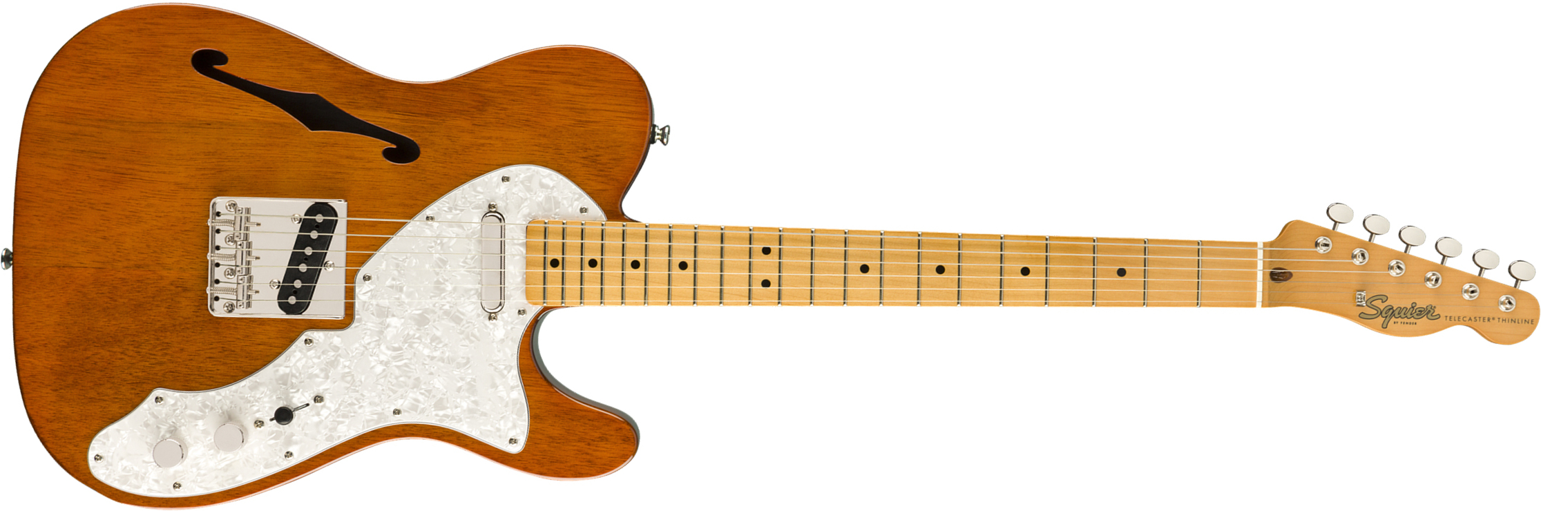 Squier Tele '60s Thinline Classic Vibe 2019 Mn - Natural - Guitare Électrique 1/2 Caisse - Main picture