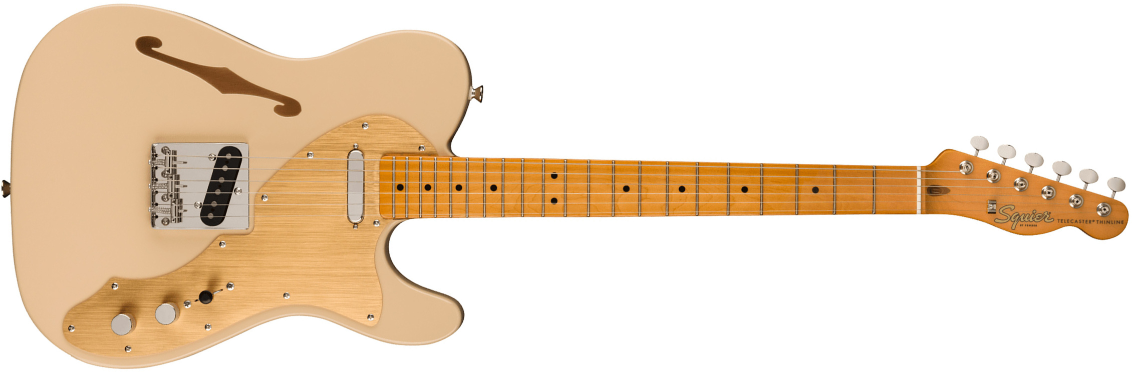 Squier Tele '60s Thinline Gold Anodized Pickguard Classic Vibe Fsr 2s Ht Mn - Desert Sand - Guitare Électrique Forme Tel - Main picture