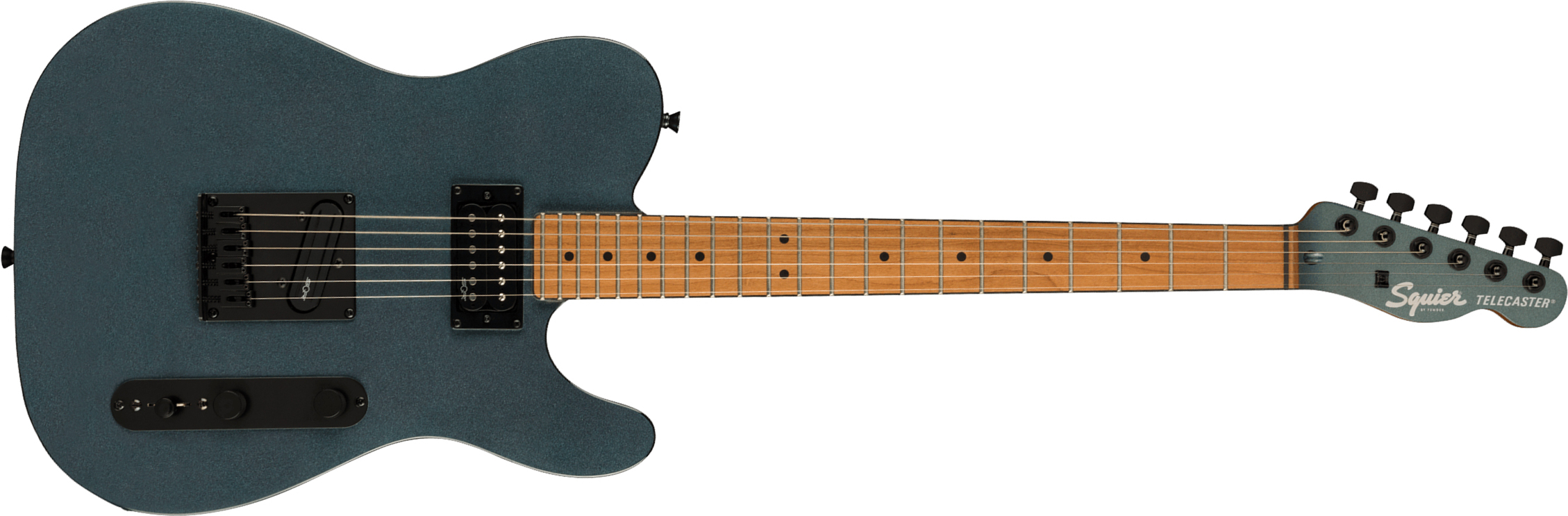 Squier Tele Contemporary Rh Hh Ht Mn - Gunmetal Metallic - Guitare Électrique Forme Tel - Main picture