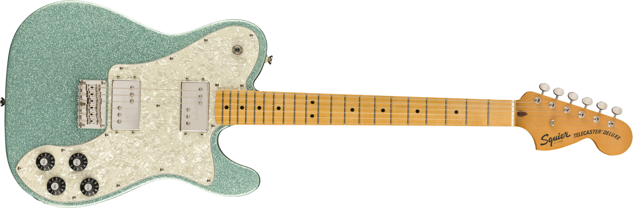 Squier Tele Deluxe Classic Vibe 70 Fsr Ltd 2020 Hh Htmn - Seafoam Sparkle - Guitare Électrique Forme Tel - Main picture