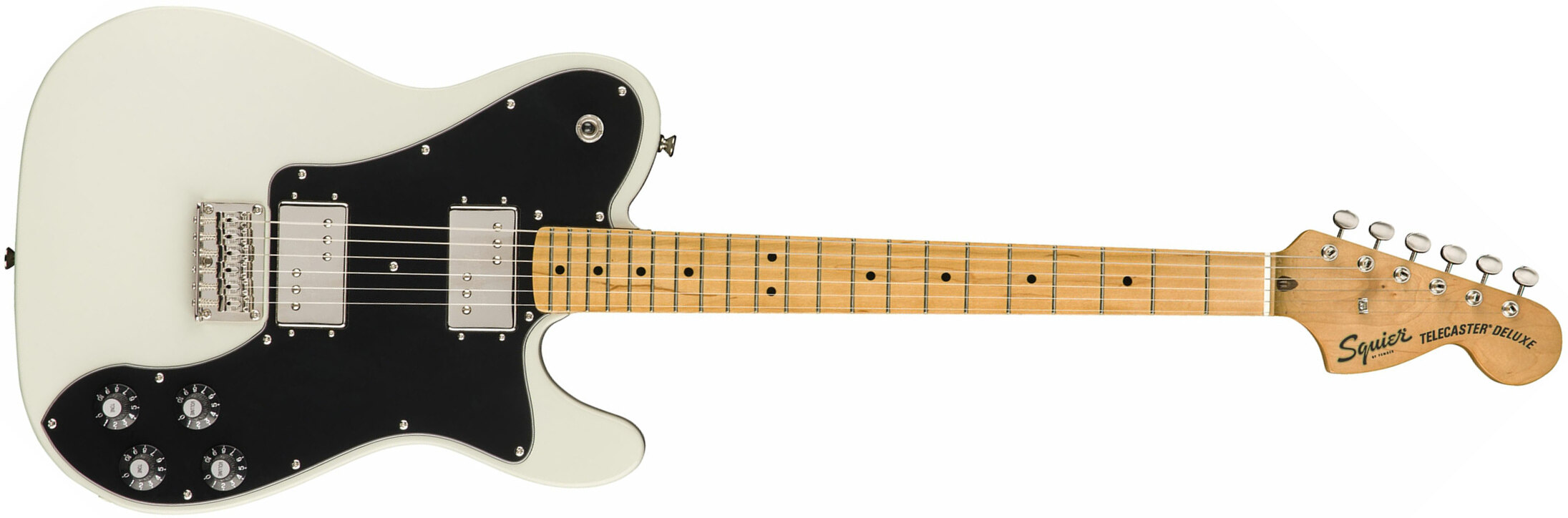 Squier Tele Deluxe Classic Vibe 70s 2019 Hh Mn - Olympic White - Guitare Électrique Forme Tel - Main picture