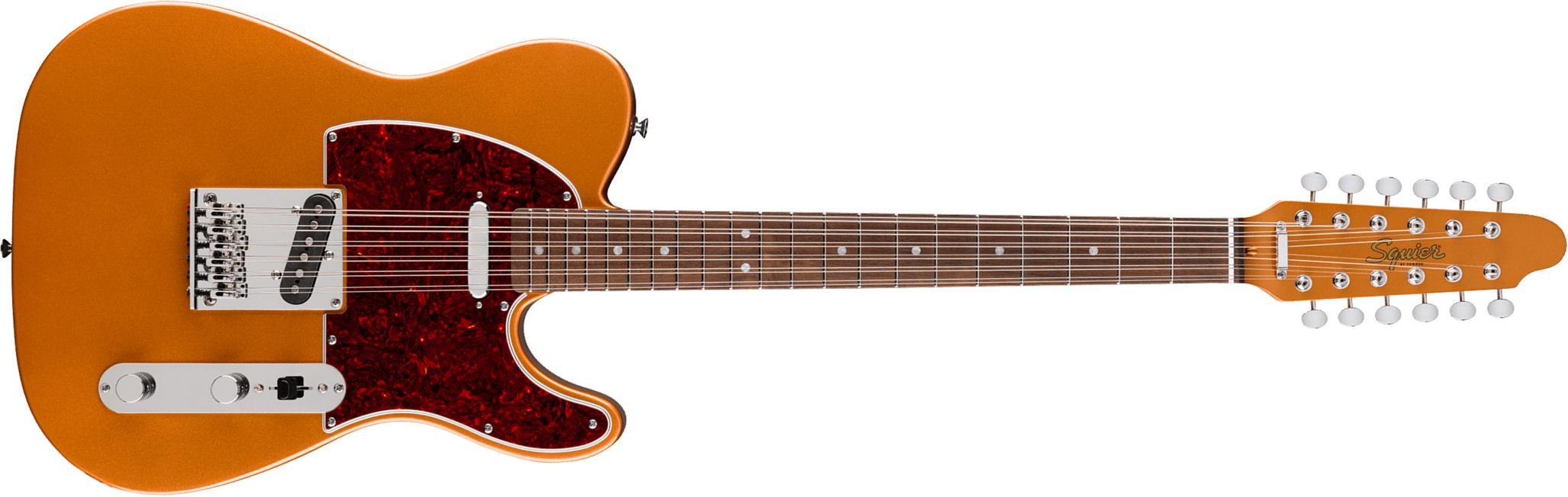 Squier Troy Van Leeuwen Tele Xii Paranormal Ind Signature 12c 2s Ht Lau - Copper Age - Guitare Électrique Signature - Main picture