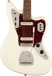 Guitare électrique rétro rock Squier FSR Classic Vibe '60s Jaguar (LAU) - Olympic white with matching headstock
