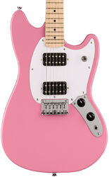 Guitare électrique rétro rock Squier Sonic Mustang HH - Flash pink