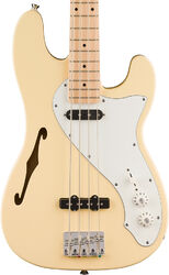 Basse électrique solid body Squier Paranormal Precision Bass Thinline SJ - vintage white