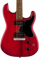 Guitare électrique forme str Squier Paranormal Strat-O-Sonic - Crimson red transparent