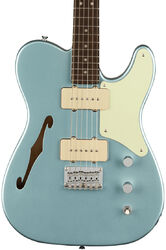 Guitare électrique forme tel Squier FSR Paranormal Cabronita Telecaster Thinline,Mint Pickguard, Matching Headstock - Ice blue metallic