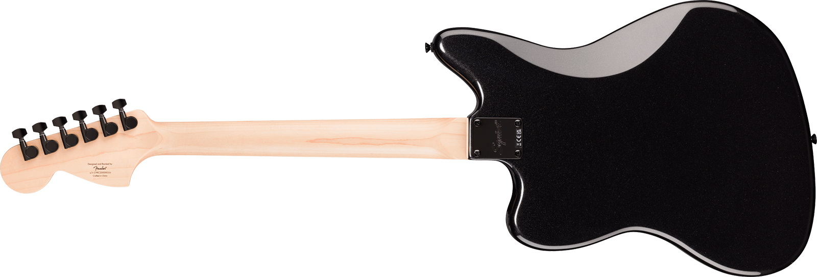 Squier Jaguar Affinity Fsr Shsc 2s Trem Lau - Metallic Black - Guitare Électrique RÉtro Rock - Variation 1