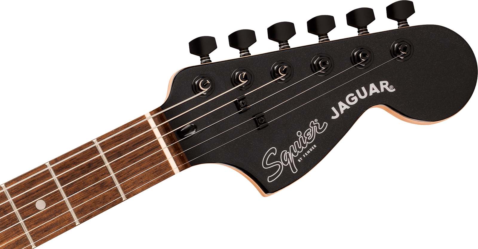 Squier Jaguar Affinity Fsr Shsc 2s Trem Lau - Metallic Black - Guitare Électrique RÉtro Rock - Variation 3
