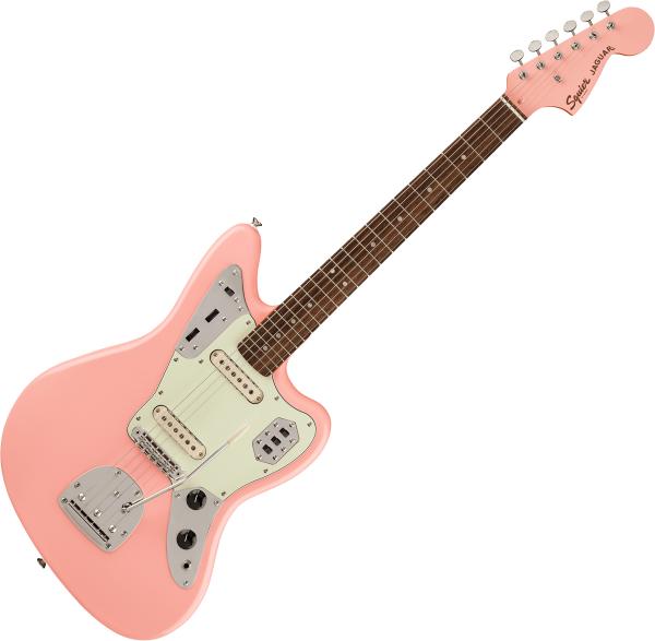 Guitare électrique solid body Squier FSR Classic Vibe '60s Jaguar (LAU) - Shell pink