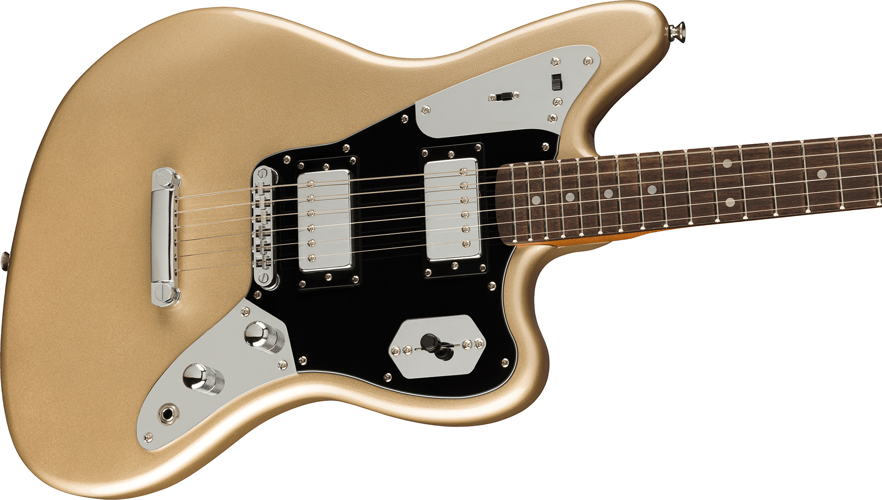 Squier Jaguar Contemporary Hh St Ht Lau - Shoreline Gold - Guitare Électrique RÉtro Rock - Variation 2