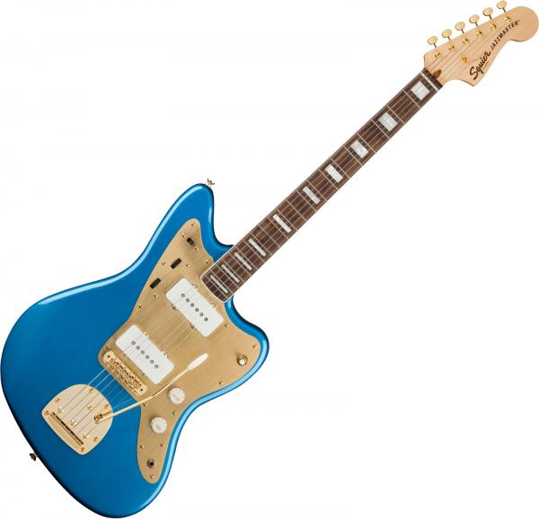 Guitare électrique solid body Squier 40th Anniversary Jazzmaster Gold Edition - Lake placid blue