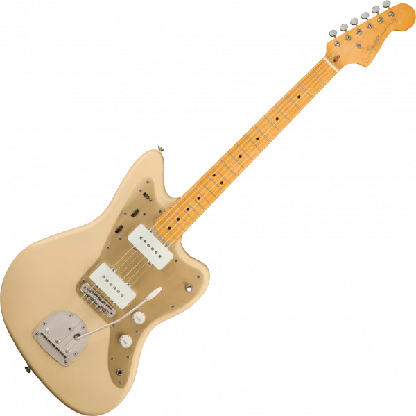 Guitare électrique solid body Squier 40th Anniversary Jazzmaster Vintage Edition - Satin desert sand