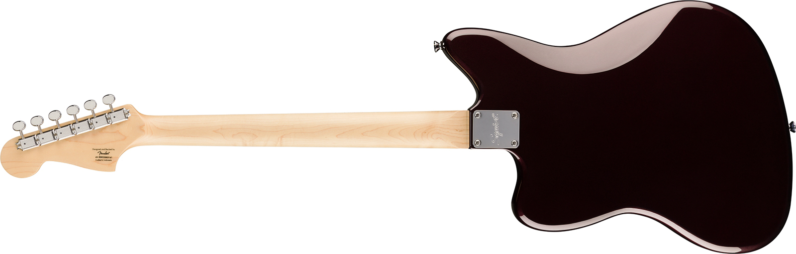 Squier Jazzmaster Baritone Hh Paranormal 2h Ht Lau - Oxblood - Guitare Électrique RÉtro Rock - Variation 1