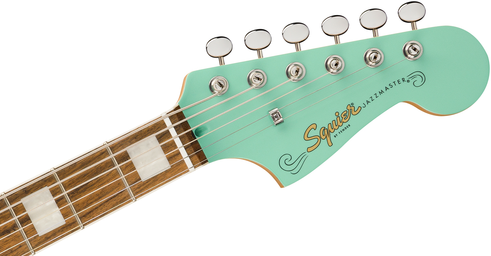 Squier Jazzmaster Baritone Hh Paranormal 2h Ht Lau - Seafoam Green - Guitare Électrique RÉtro Rock - Variation 3