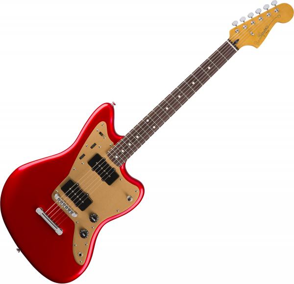 Guitare électrique solid body Squier Deluxe Jazzmaster ST (RW) candy