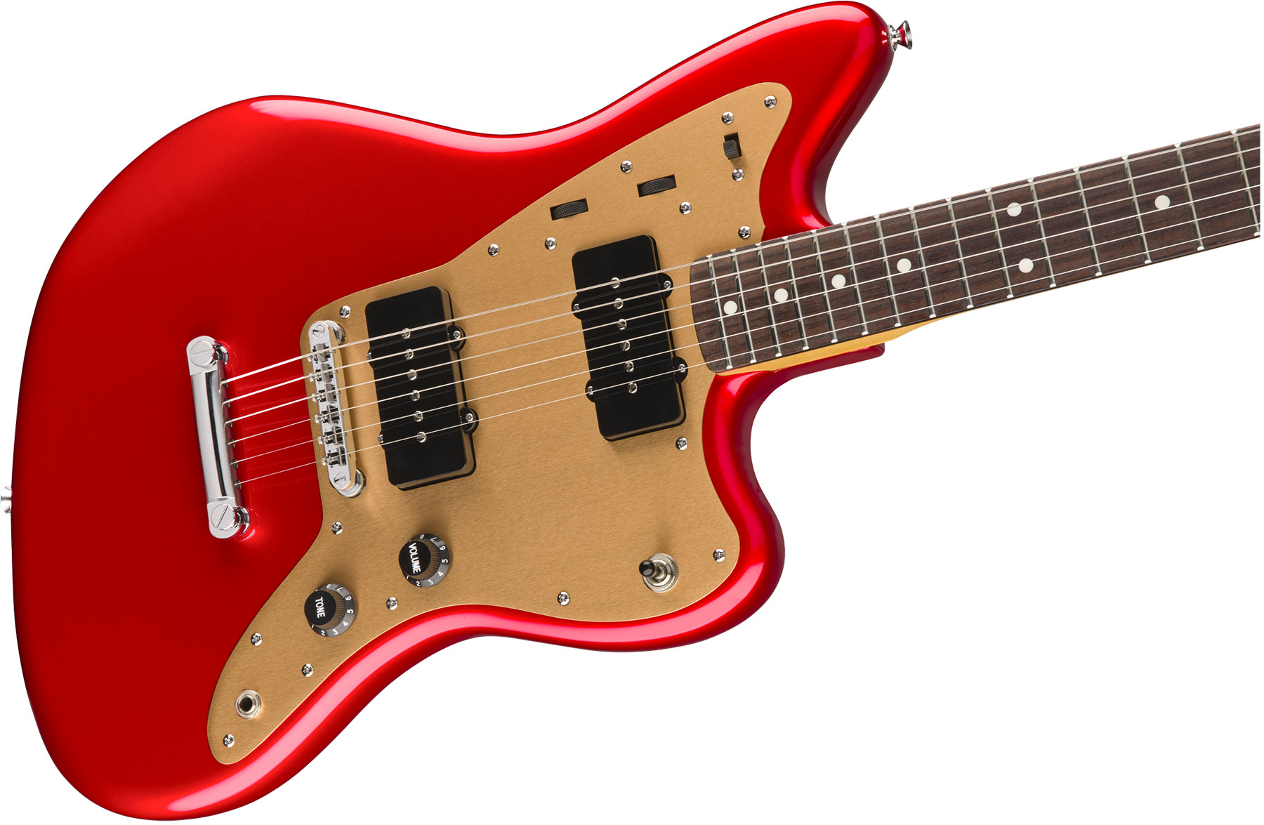 Guitare électrique solid body Squier Deluxe Jazzmaster ST (RW) candy