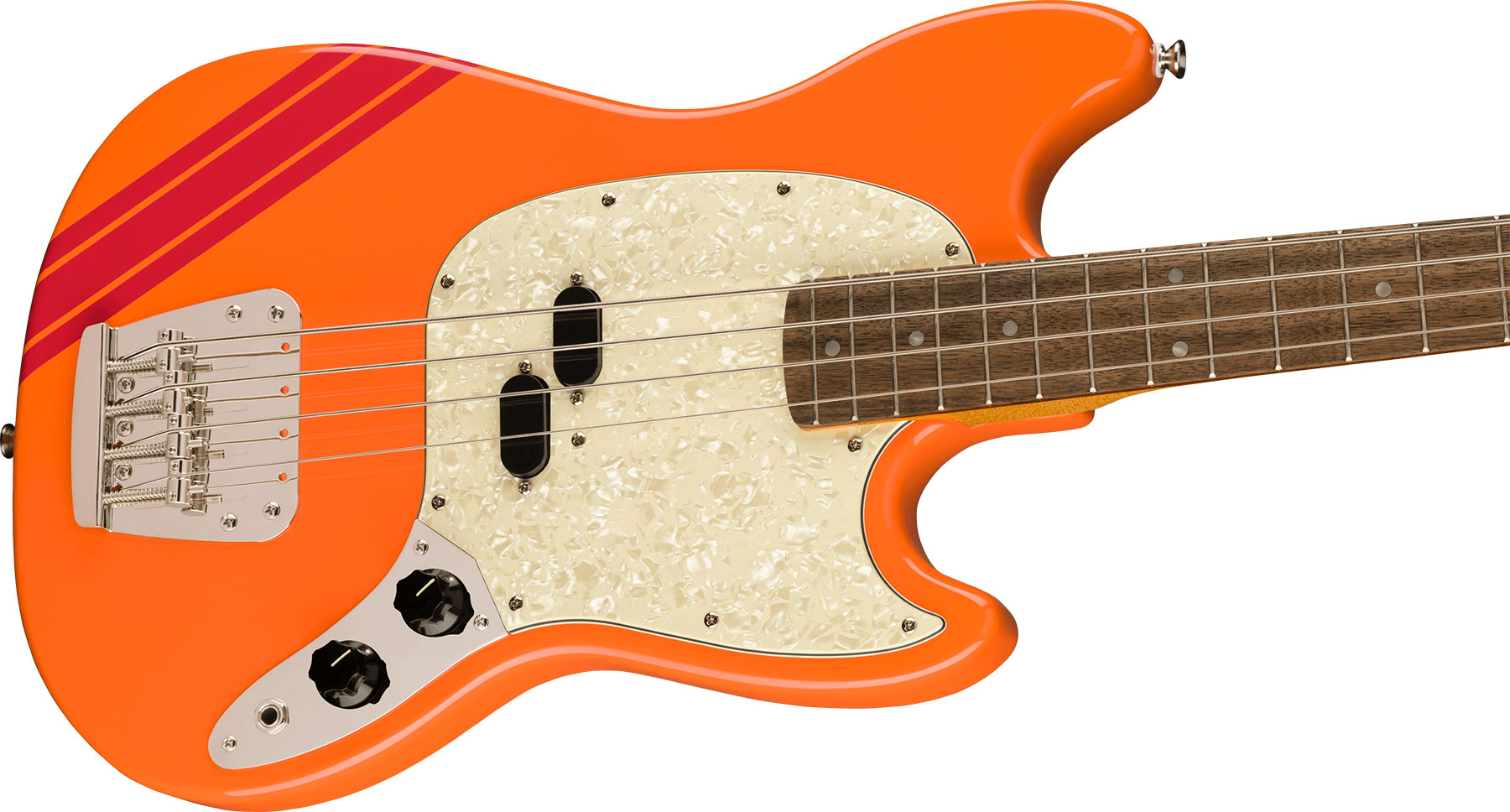 Squier Mustang Bass '60s Classic Vibe Competition Fsr Ltd Lau - Capri Orange - Basse Électrique Solid Body - Variation 2