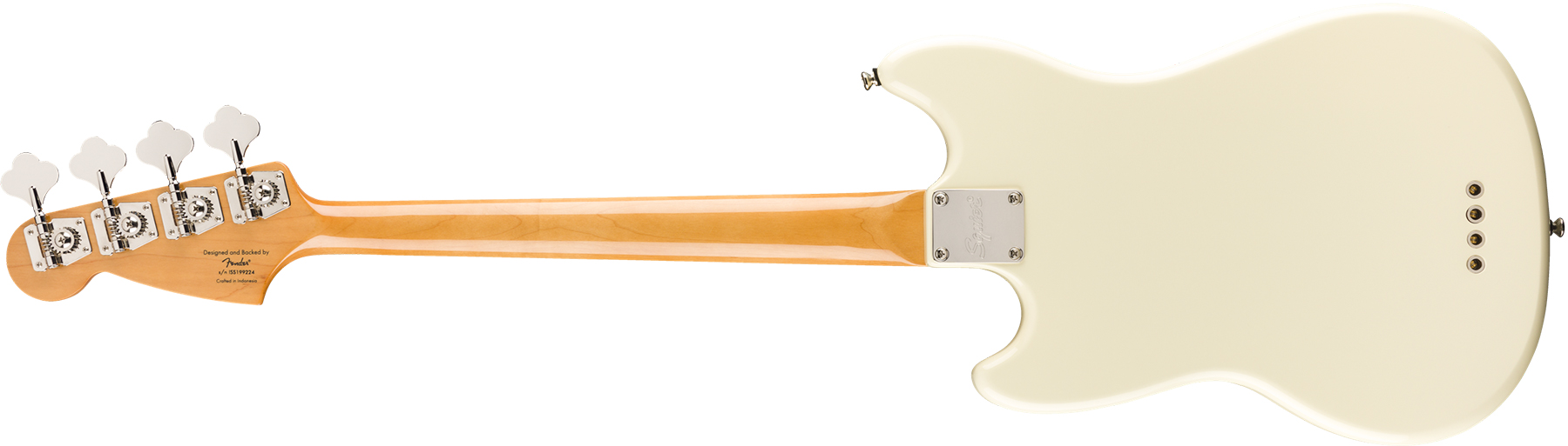 Squier Mustang Bass '60s Classic Vibe Lau 2019 - Olympic White - Basse Électrique Solid Body - Variation 1
