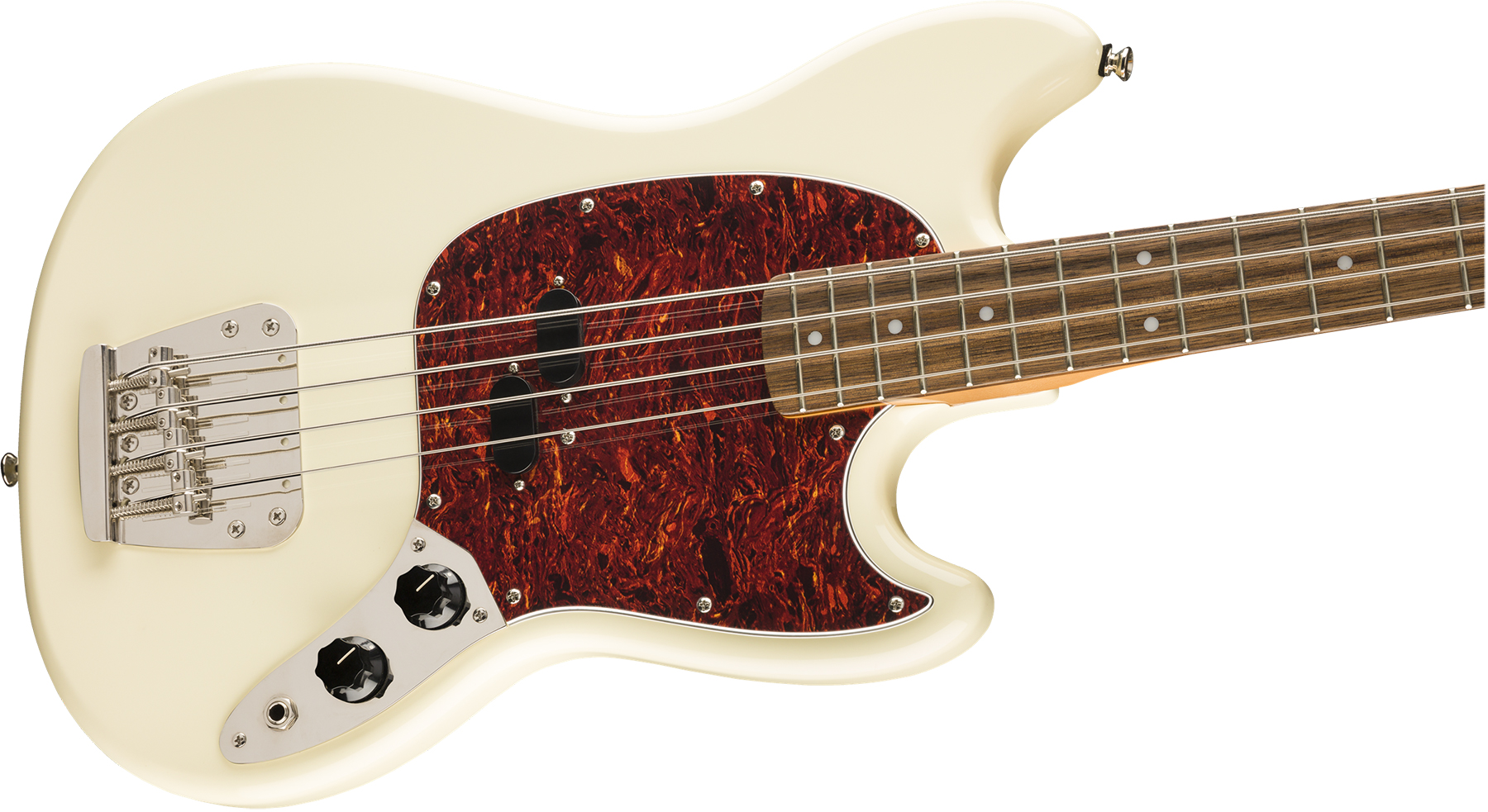 Squier Mustang Bass '60s Classic Vibe Lau 2019 - Olympic White - Basse Électrique Solid Body - Variation 2