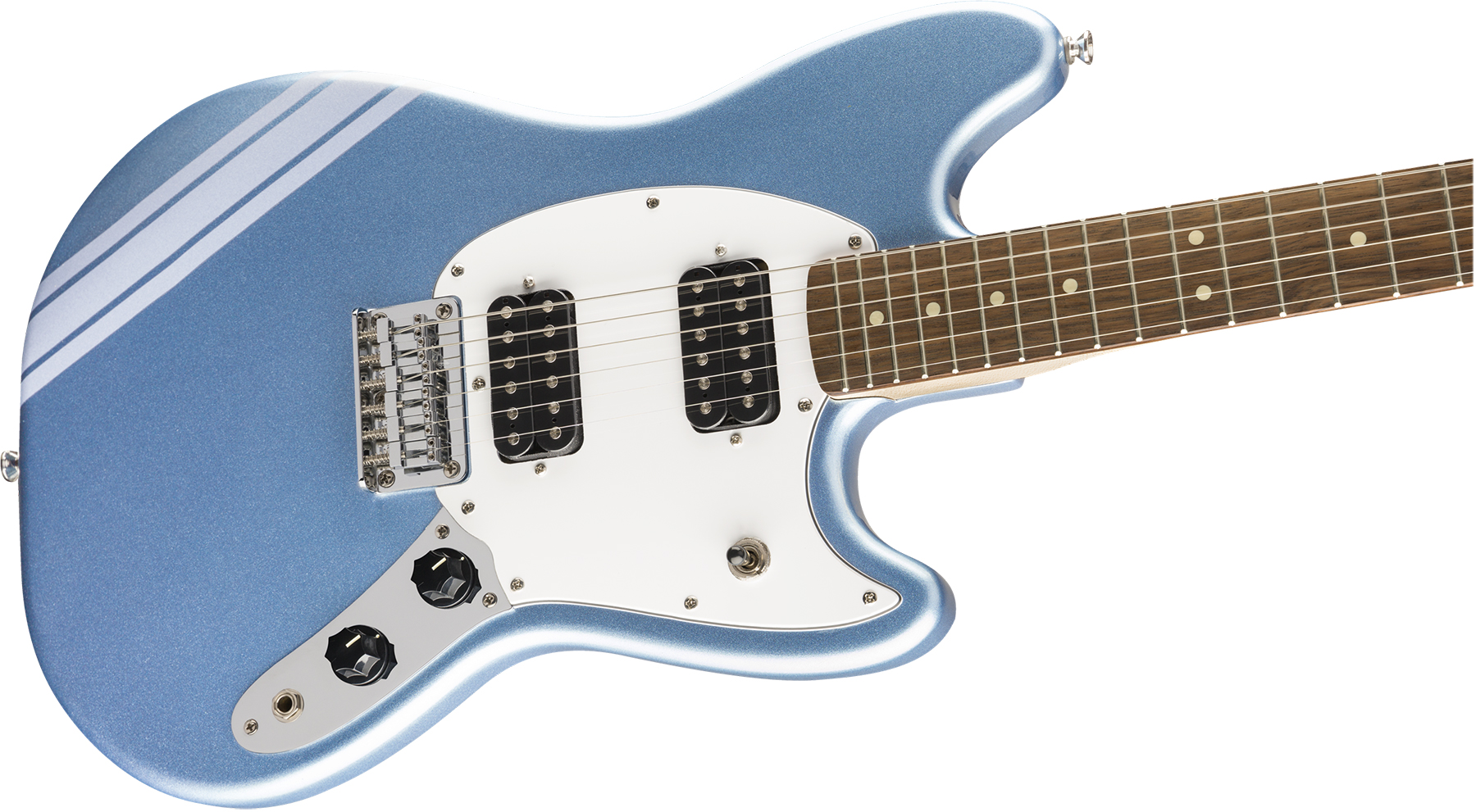 Squier Mustang Bullet Competition Hh Fsr Ht Lau - Lake Placid Blue - Guitare Électrique RÉtro Rock - Variation 2