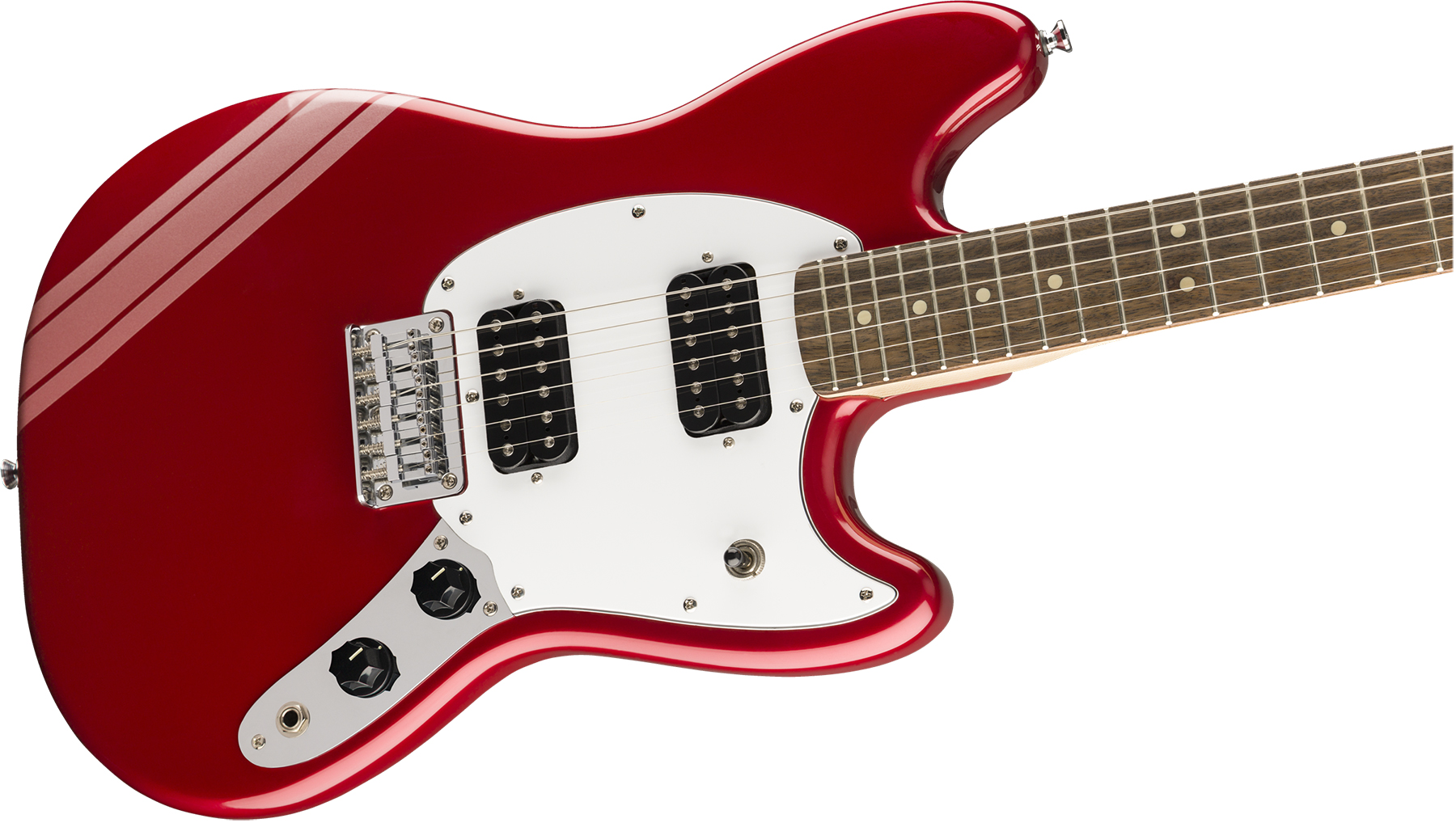Squier Mustang Bullet Competition Hh Fsr Ht Lau - Candy Apple Red - Guitare Électrique RÉtro Rock - Variation 2