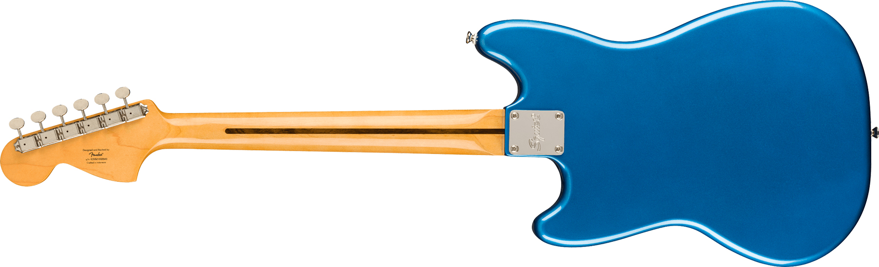 Squier Mustang  Classic Vibe 60s Competition Fsr Ltd Lau - Lake Placid Blue W/ Olympic White Stripes - Guitare Électrique RÉtro Rock - Variation 1