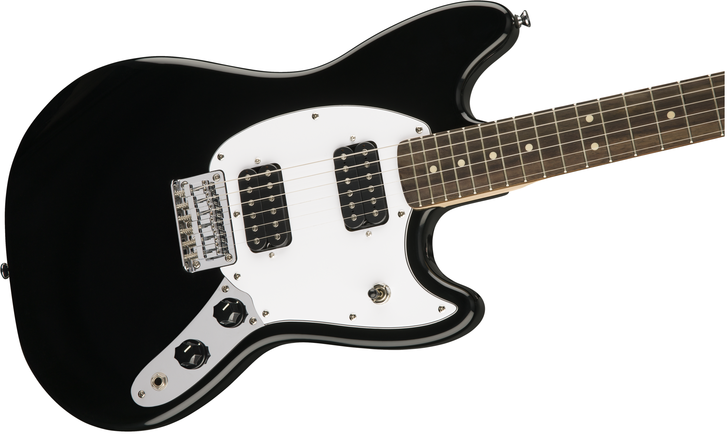 Squier Mustang Bullet Hh 2019 Ht Lau - Black - Guitare Électrique RÉtro Rock - Variation 3
