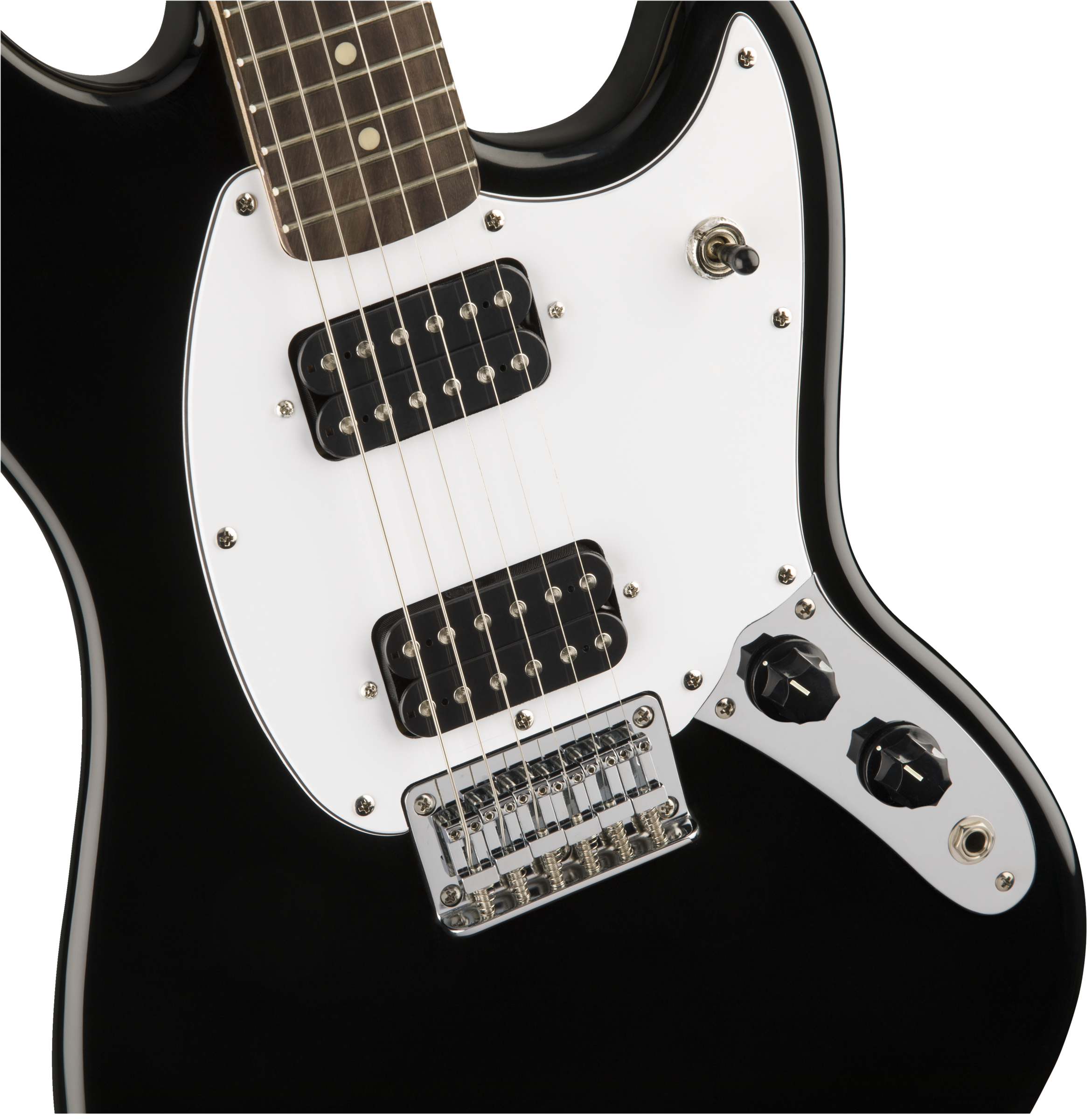 Squier Mustang Bullet Hh 2019 Ht Lau - Black - Guitare Électrique RÉtro Rock - Variation 4
