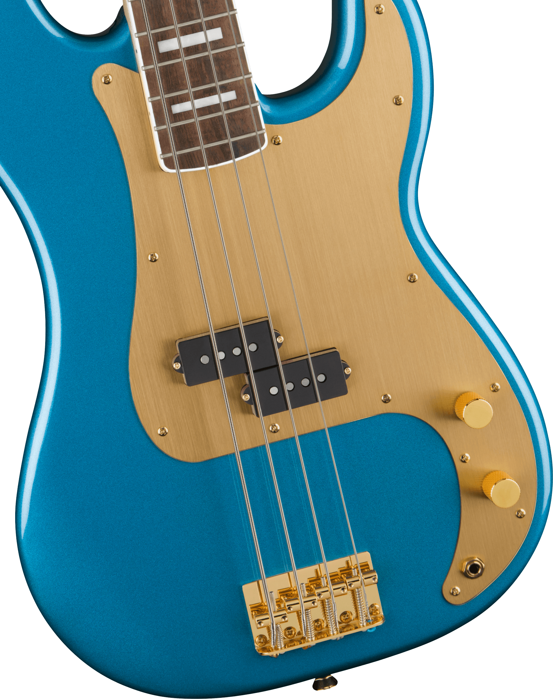 Squier Precision Bass 40th Anniversary Gold Edition Lau - Lake Placid Blue - Basse Électrique Solid Body - Variation 2