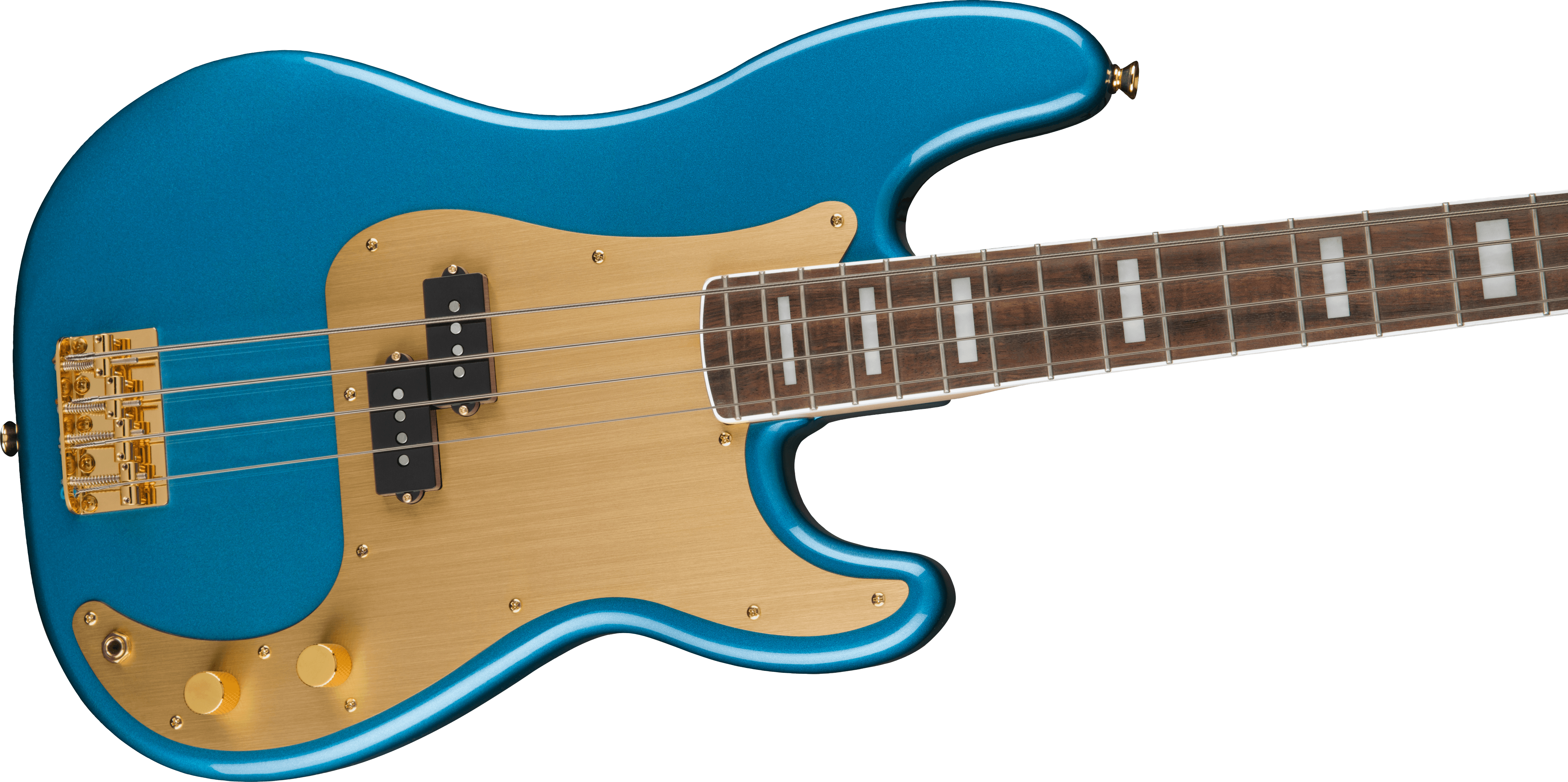 Squier Precision Bass 40th Anniversary Gold Edition Lau - Lake Placid Blue - Basse Électrique Solid Body - Variation 3