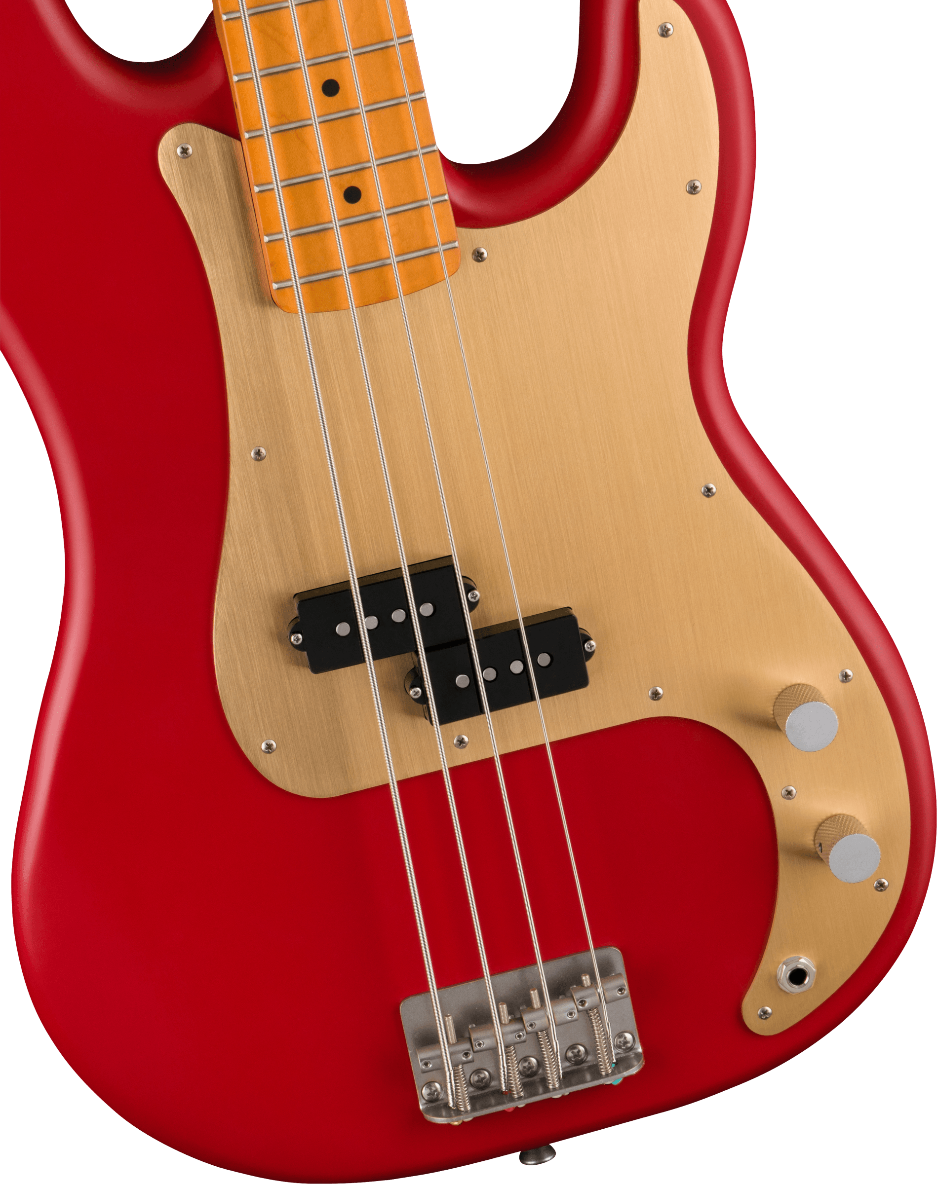 Squier Precision Bass 40th Anniversary Gold Edition Mn - Satin Dakota Red - Basse Électrique Solid Body - Variation 2