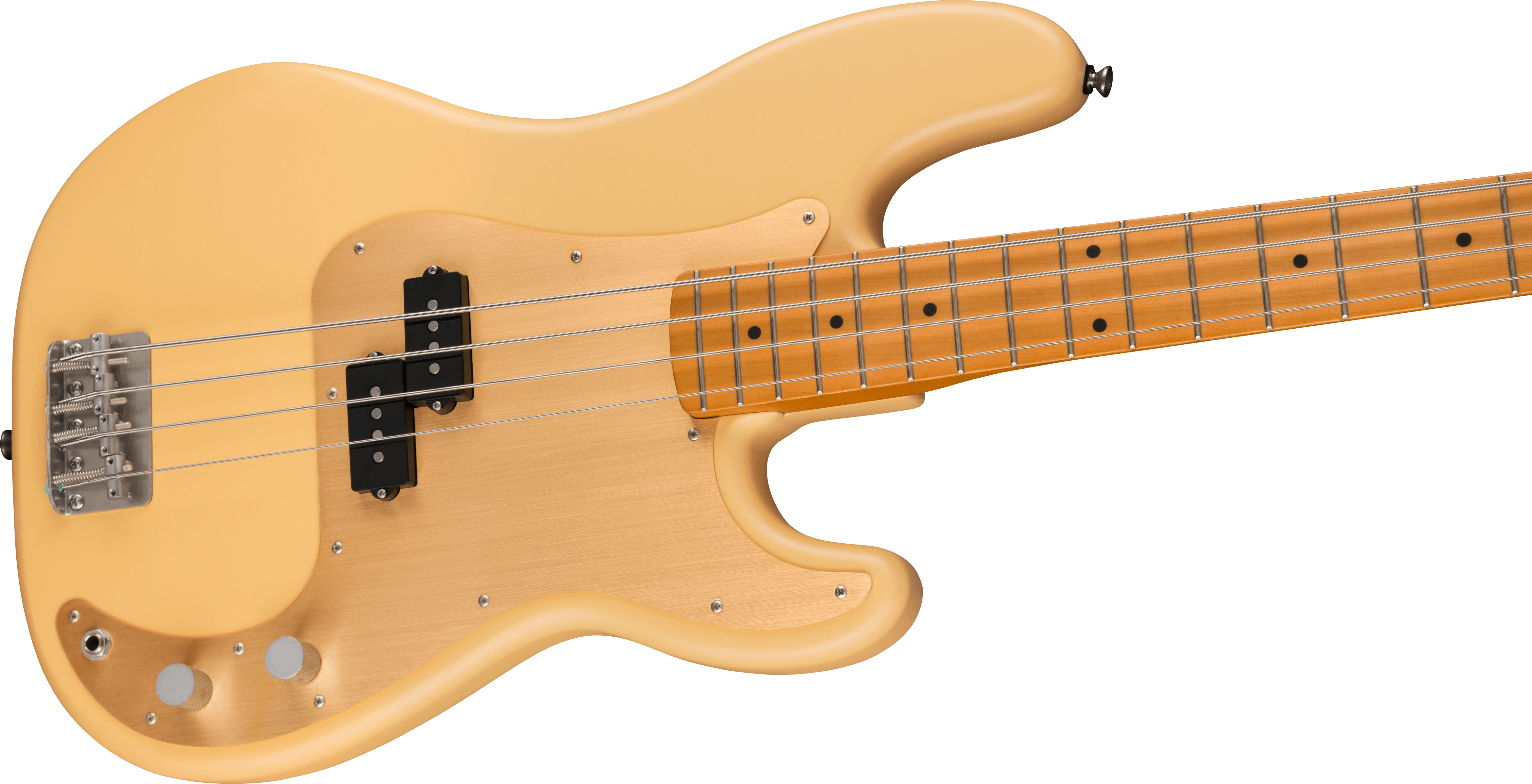 Squier Precision Bass 40th Anniversary Gold Edition Mn - Satin Vintage Blonde - Basse Électrique Solid Body - Variation 3