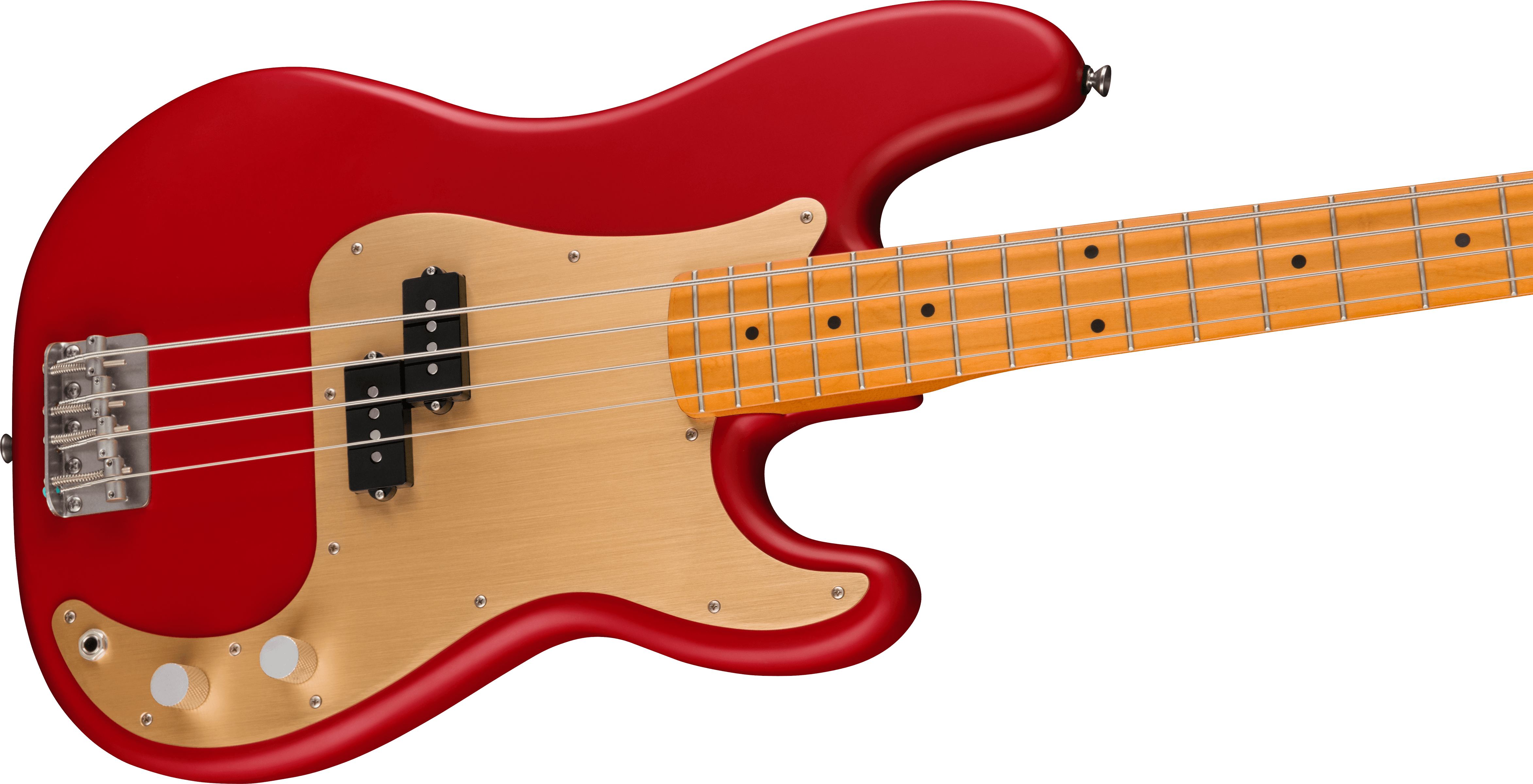 Squier Precision Bass 40th Anniversary Gold Edition Mn - Satin Dakota Red - Basse Électrique Solid Body - Variation 3