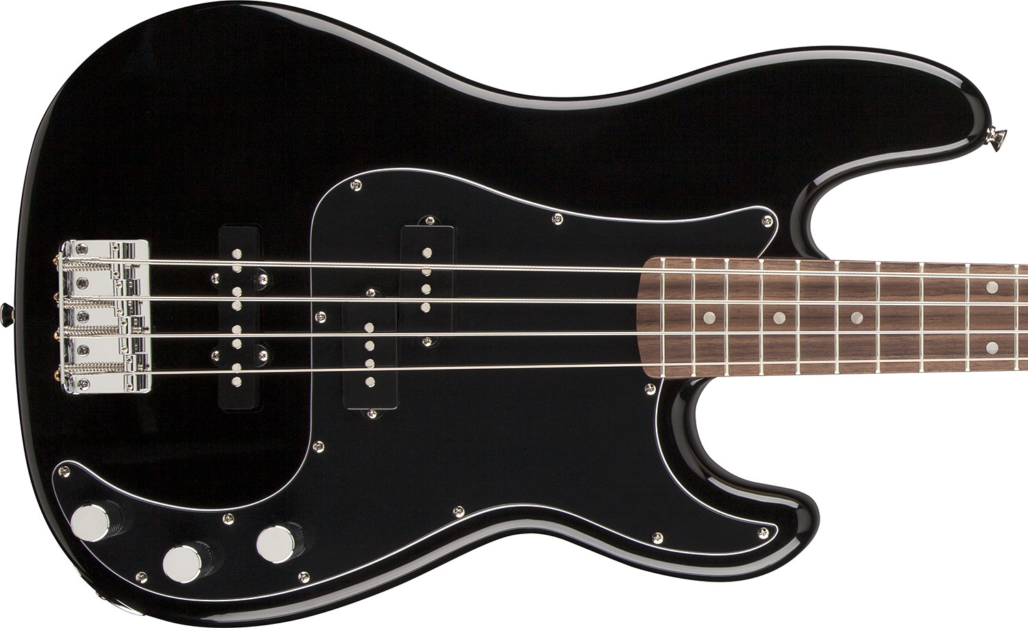 Squier Precision Bass Affinity Series Pj (rw) - Black - Basse Électrique Solid Body - Variation 1