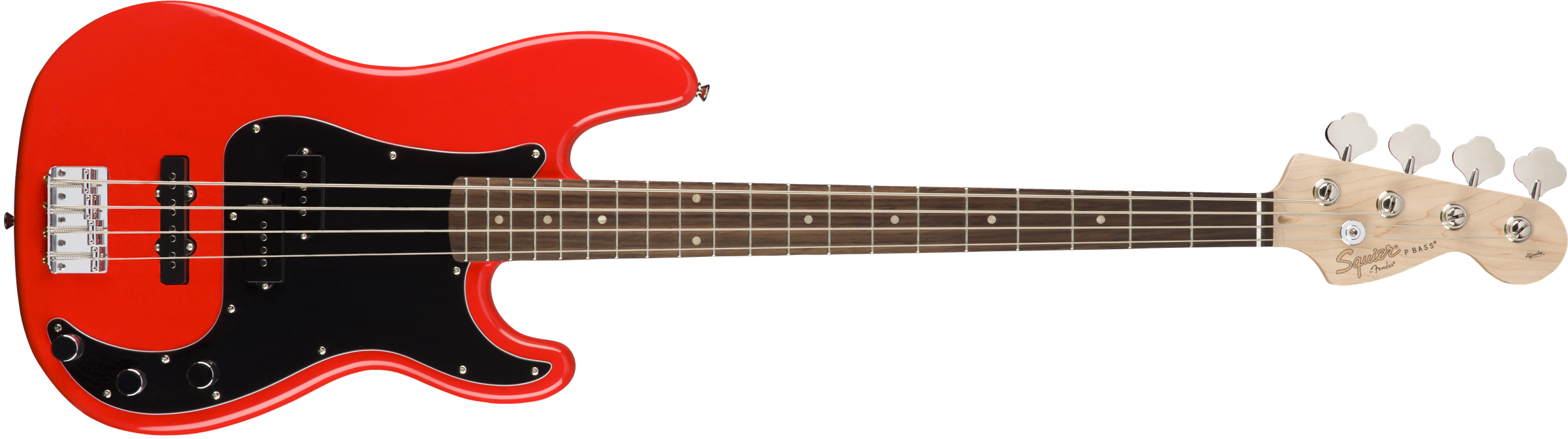 Squier Precision Bass Affinity Series Pj (lau) - Race Red - Basse Électrique Solid Body - Variation 1