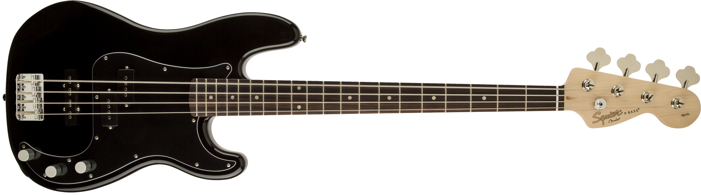 Squier Precision Bass Affinity Series Pj (lau) - Black - Basse Électrique Solid Body - Variation 1