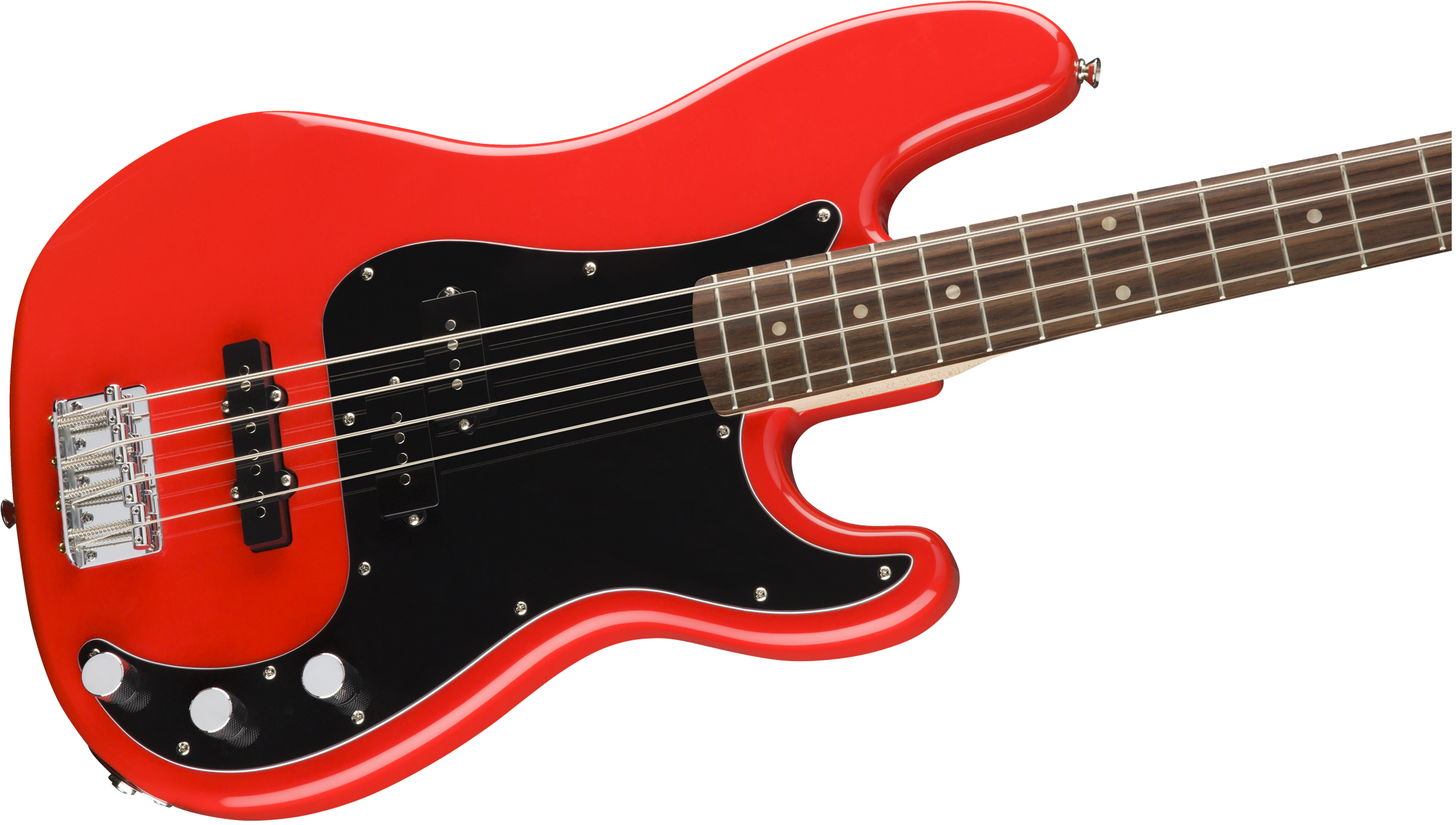 Squier Precision Bass Affinity Series Pj (lau) - Race Red - Basse Électrique Solid Body - Variation 2