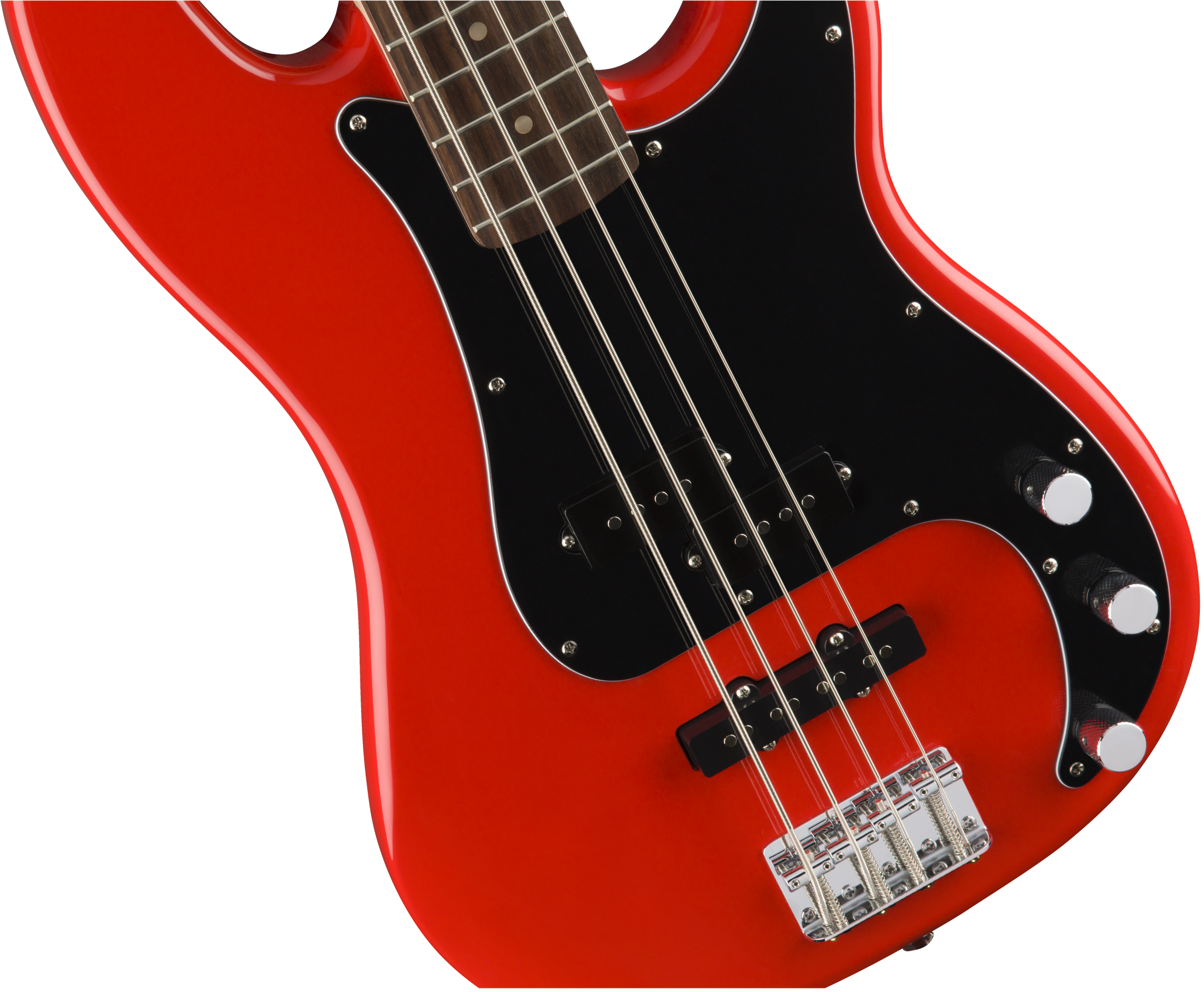 Squier Precision Bass Affinity Series Pj (lau) - Race Red - Basse Électrique Solid Body - Variation 3