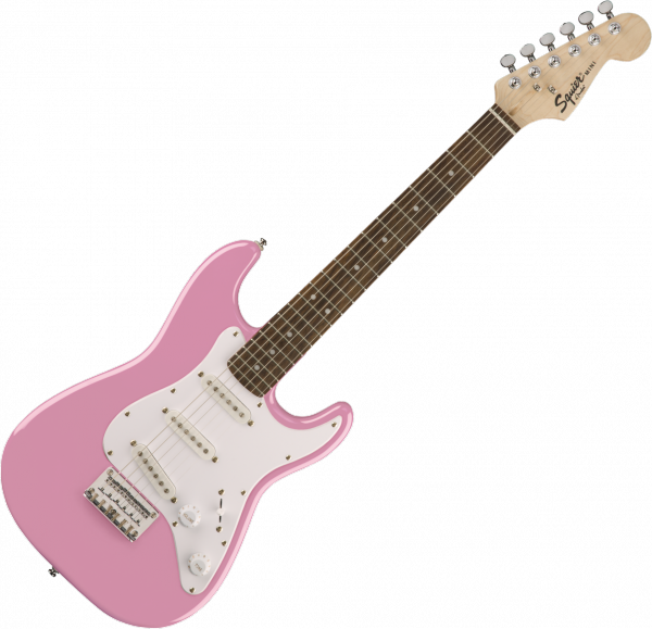 Squier Mini Strat V2 (LAU) - pink Electric guitar for kids
